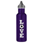 Verticale Soccer LOVE Soccer Player of Coach Sport Waterfles (Links)