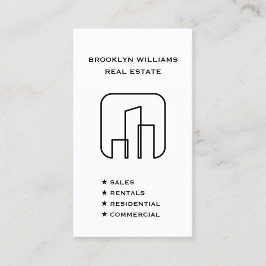 Verticale sociale media voor Estate Agent Realtor Visitekaartje (Voorkant)