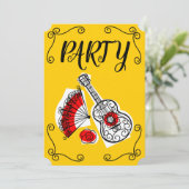 Verticale Spaanse Souvenirs Corners Party Kaart (Staand voorkant)