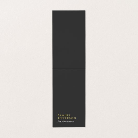 Verticale speciale zwarte professionele vlakte mod visitekaartje (Buitenkant ongevouwen)