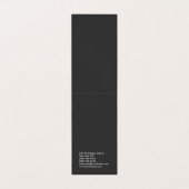 Verticale speciale zwarte professionele vlakte mod visitekaartje (Binnenkant ongevouwen)