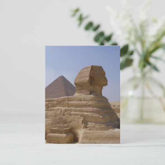 verticale sphinnepiramide briefkaart (Staand voorkant)