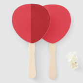 Verticale Split Petal Fan – Custom Tomato Red Handwaaier (Voorkant en achterkant)