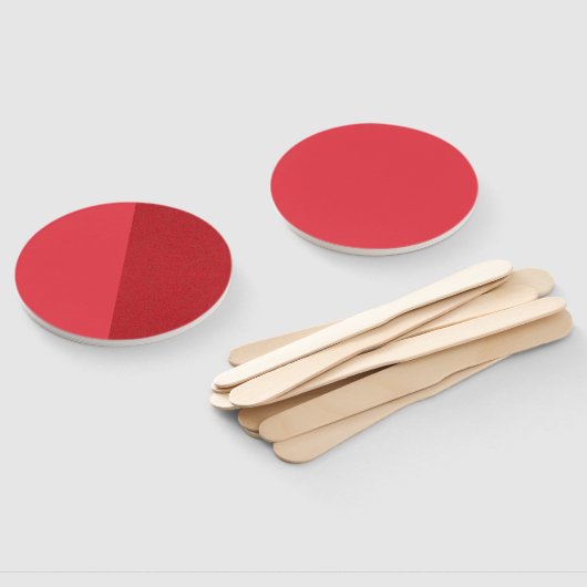 Verticale Split Tomaat Rode Hand Fan () Handwaaier (Niet-gemonteerd)