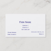 Verticale Steno Machine Keys Court Reporter Visitekaartje (Achterkant)