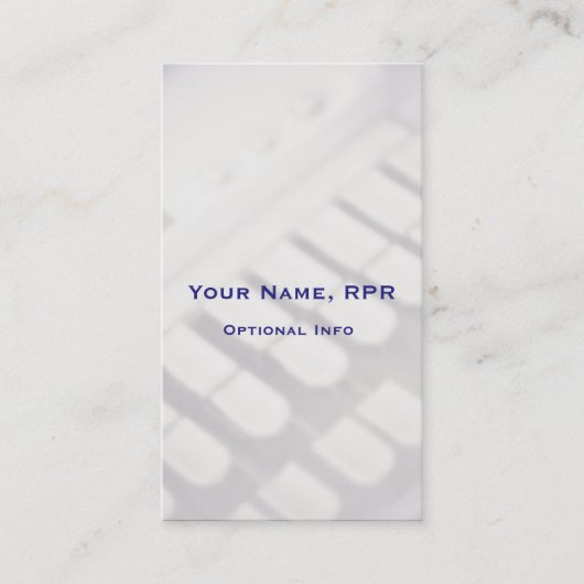 Verticale Steno Machine Keys Court Reporter Visitekaartje (Voorkant)