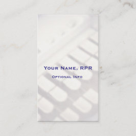 Verticale Steno Machine Keys Court Reporter Visitekaartje