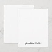 Verticale stijlvolle handscript tekst gepersonalis notitiekaartje (Voorkant / Achterkant)