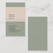 Verticale stijlvolle, stijlvolle, professionele on visitekaartje (Voorkant / Achterkant)