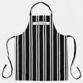 Verticale Streep #4 Doe-het-zelf Kleuren Zwart Wit Schort (Voorkant)