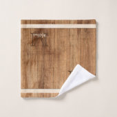 verticale streep met tint van hout bad handdoek (Wasdoekje)