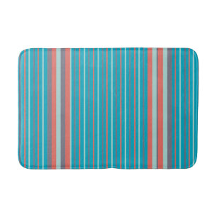 Verticale Streep Turquoise Badmat
