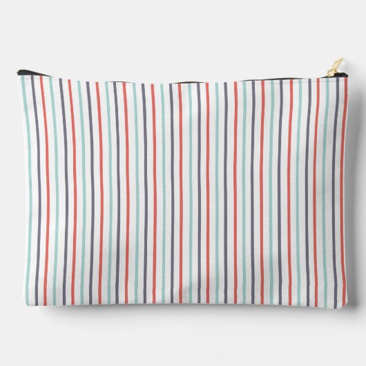 Verticale Streep Wit Grote Accessoirezak Etui (Achterkant)