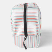 Verticale Streep Witte Toilettas voor Mannen, Vrou Toilettasje (Rechts)