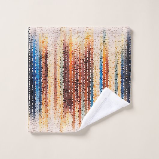 Verticale strepen, abstract, kleurrijk, modern bad handdoek (Wasdoekje)