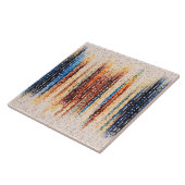 Verticale strepen, abstract, kleurrijk, modern tegeltje (Zijkant)