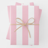 Verticale strepen Baby roze en witte strepen Inpakpapier Vel (In situ)