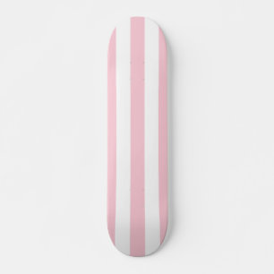 Verticale strepen Baby roze en witte strepen Persoonlijk Skateboard