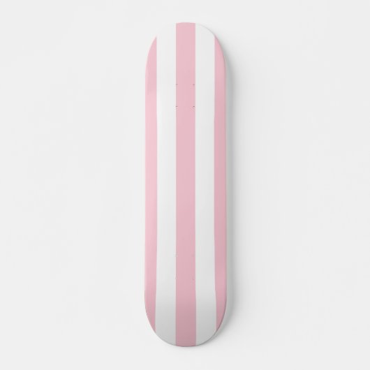 Verticale strepen Baby roze en witte strepen Persoonlijk Skateboard (Voorkant)