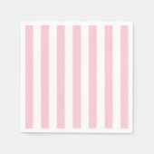 Verticale strepen Baby roze en witte strepen Servet (Voorkant)