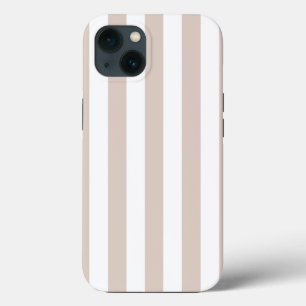 Verticale strepen beige en wit gestreept Case-Mate iPhone case