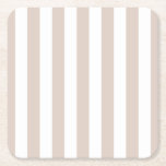 Verticale strepen beige en wit gestreept kartonnen onderzetters<br><div class="desc">Vertical Stripes - beige en wit gestreept patroon.</div>