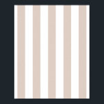 Verticale strepen beige en wit gestreept poster<br><div class="desc">Vertical Stripes - beige en wit gestreept patroon.</div>