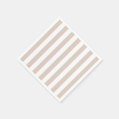 Verticale strepen beige en wit gestreept servet (Hoek)
