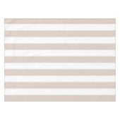 Verticale strepen beige en wit gestreept tafelkleed (Voorkant (Horizontaal))