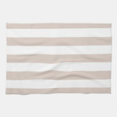 Verticale strepen beige en wit gestreept theedoek (Horizontaal)