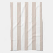 Verticale strepen beige en wit gestreept theedoek (Verticaal)