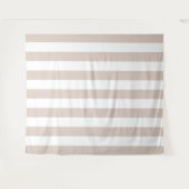 Verticale strepen beige en wit gestreept wandkleed (Voorkant (horizontaal))