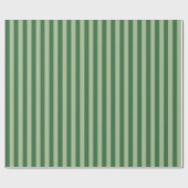 Verticale strepen bosgroen gestreept cadeaupapier (Vlak)