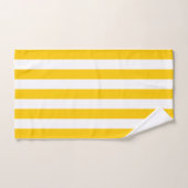 Verticale strepen geel en wit gestreept bad handdoek (Handdoek)
