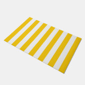 Verticale strepen geel en wit gestreept deurmat (Schuin)