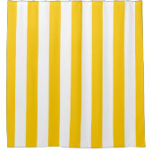 Verticale strepen geel en wit gestreept douchegordijn (Voorkant)