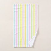 Verticale strepen in lichte pasteltinten bad handdoek (Handdoek)