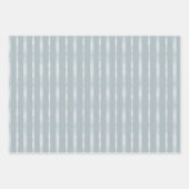 Verticale strepen in stoffig blauw en glinsterend inpakpapier vel (Voorkant 2)
