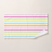 Verticale strepen in veelkleurige pastelkleuren bad handdoek (Handdoek)