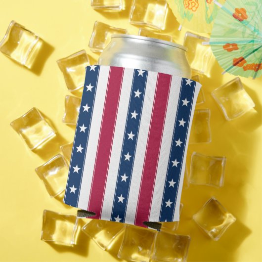 Verticale strepen met sterren USA Blikjeskoeler (Insitu Zomer)