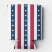 Verticale strepen met sterren USA Blikjeskoeler (Achterkant)