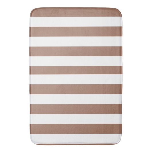  Verticale Strepen Mocha Mousse Wit Badmat (Voorkant Verticaal)