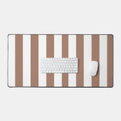  Verticale Strepen Mocha Mousse Wit Bureaumat (Keyboard & Muis)