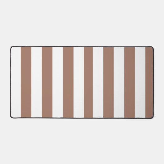  Verticale Strepen Mocha Mousse Wit Bureaumat (Voorkant)