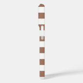 Verticale Strepen Mocha Mousse Wit Case-Mate iPhone Case (Achterkant / Links)