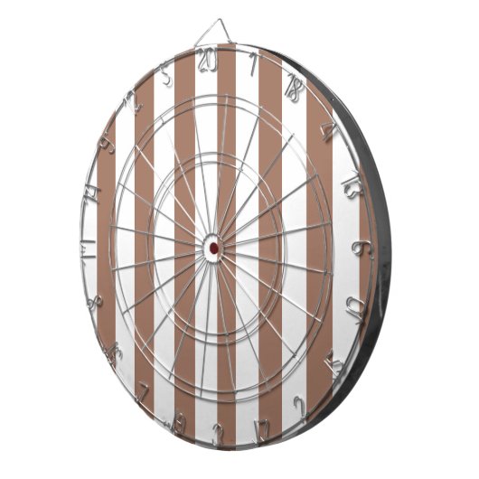  Verticale Strepen Mocha Mousse Wit Dartbord (Voorkant Rechts)