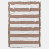 Verticale Strepen Mocha Mousse Wit Deken (Voorkant Verticaal)