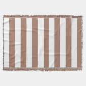 Verticale Strepen Mocha Mousse Wit Deken (Voorkant)