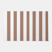  Verticale Strepen Mocha Mousse Wit Deurmat (Voorkant)