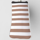Verticale Strepen Mocha Mousse Wit Golfheadcover (Draai 90)